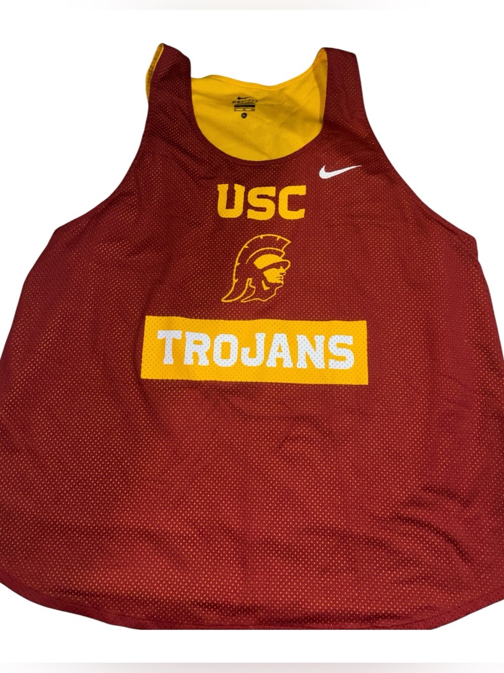 Nike USC Mesh Tank in Cardinal and Gold